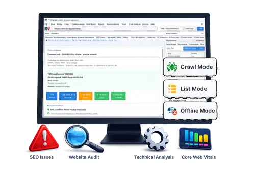 KWT Spider – SEO Crawler interface